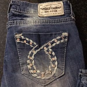 Sz 28 R Liv Boot Cut bling pocket
